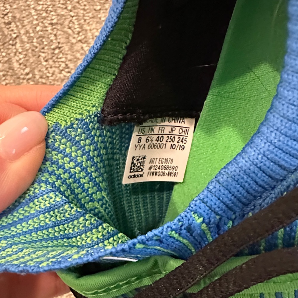 adidas X Stella McCartney Green and Blue Ultraboost 20 Knit Athletic Sneakers - Picture 5 of 5